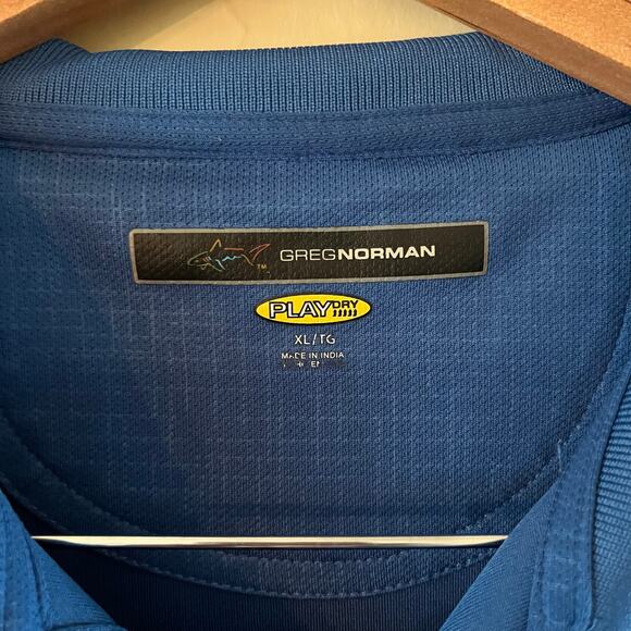 Greg Norman Men's Blue Play Dry Golf Polo: Size XL - Picture 2 of 5